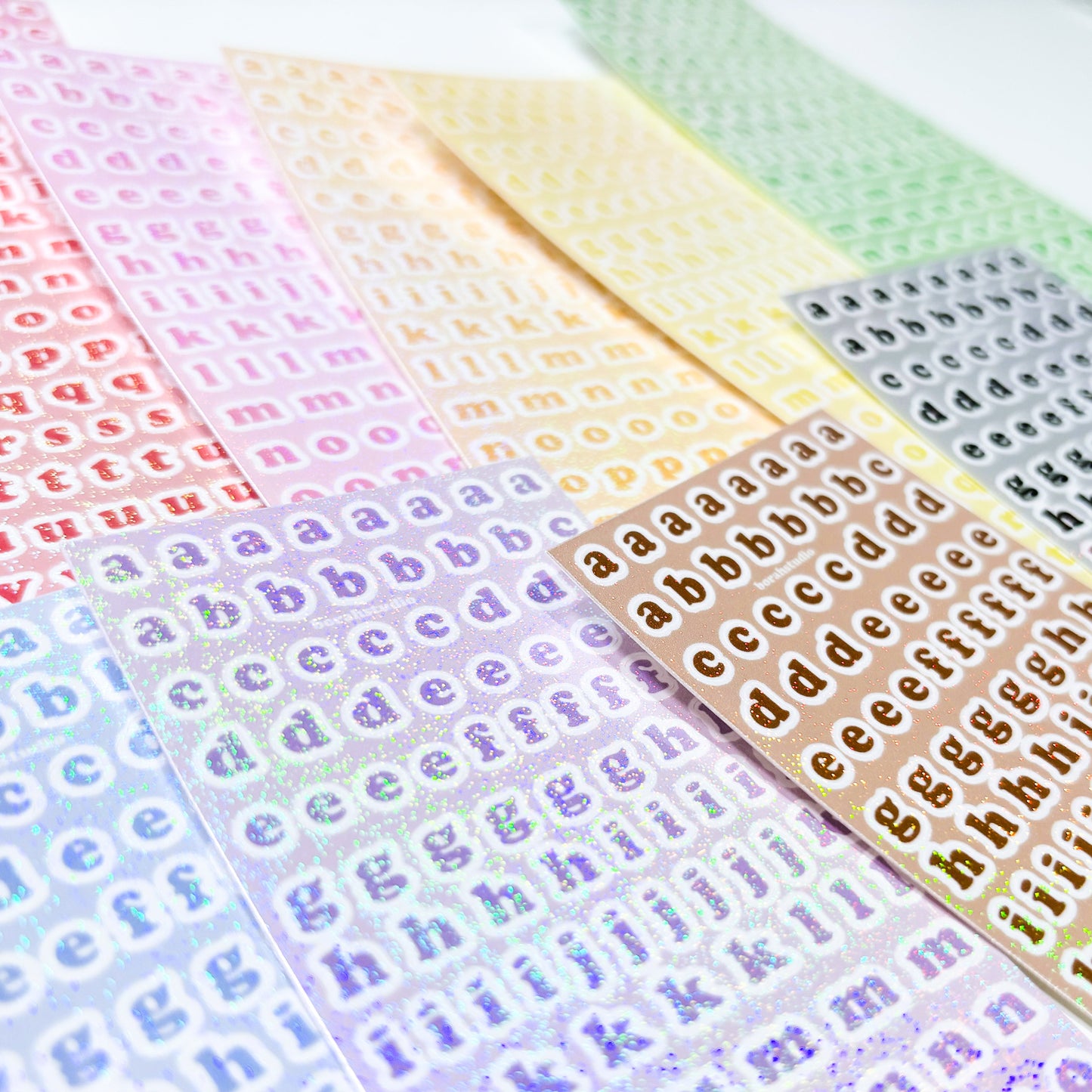 borahstudio Alphabet Deco Stickers (9 colors)