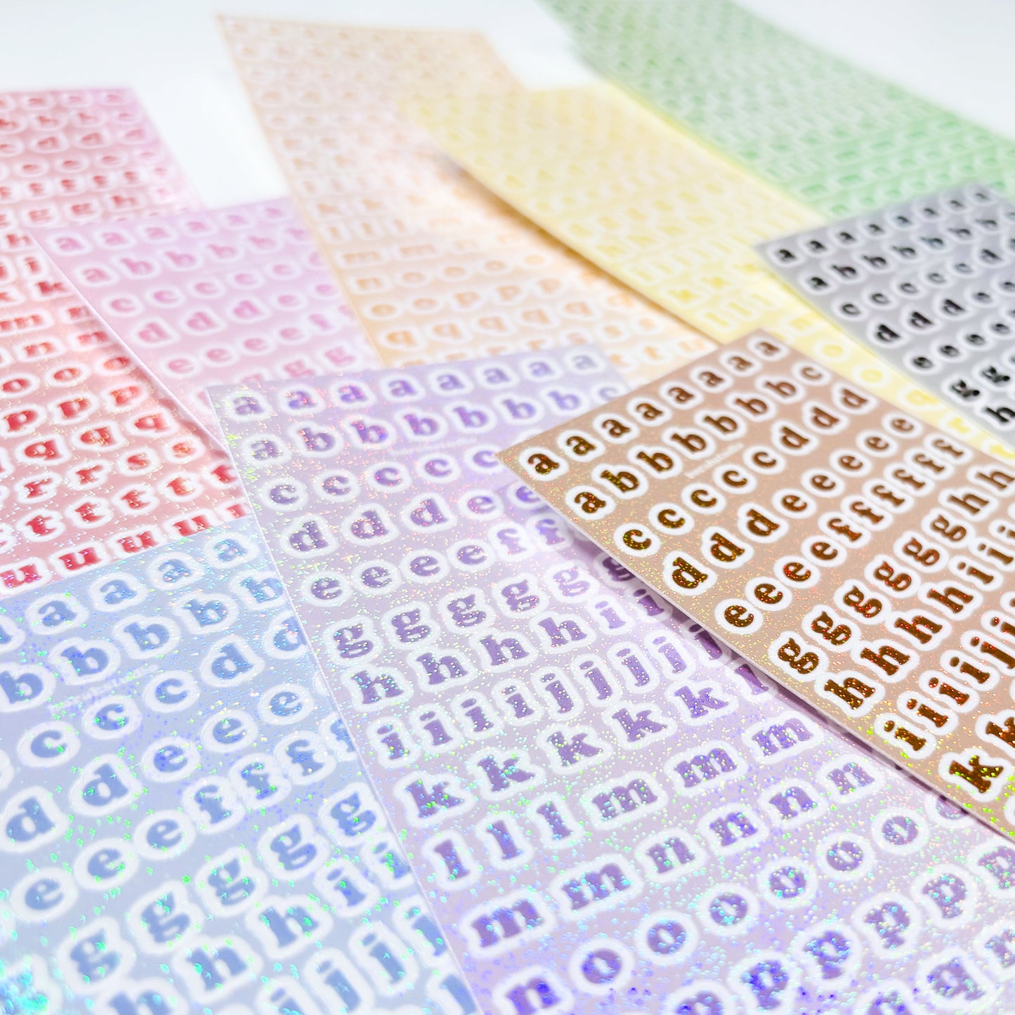 borahstudio Alphabet Deco Stickers (9 colors)