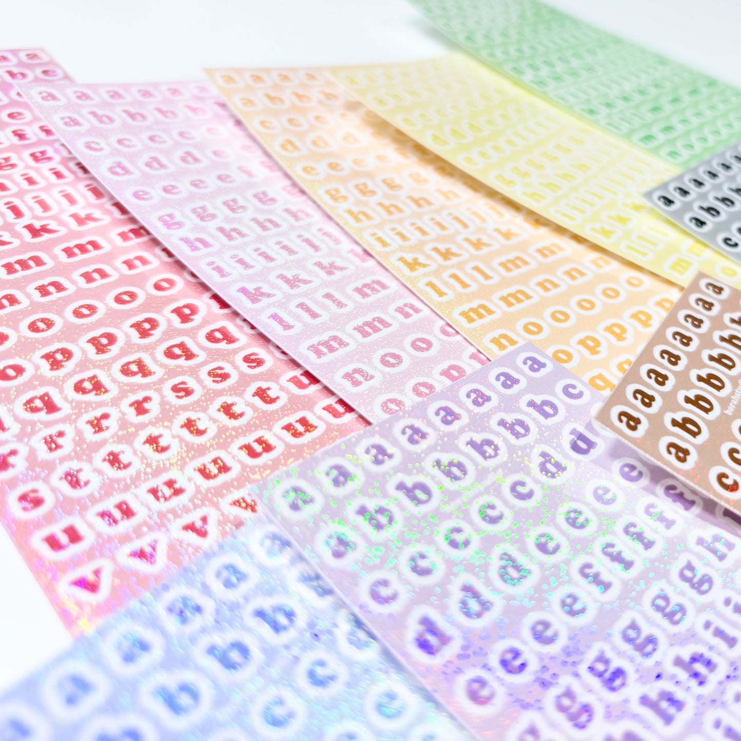 borahstudio Alphabet Deco Stickers (9 colors)