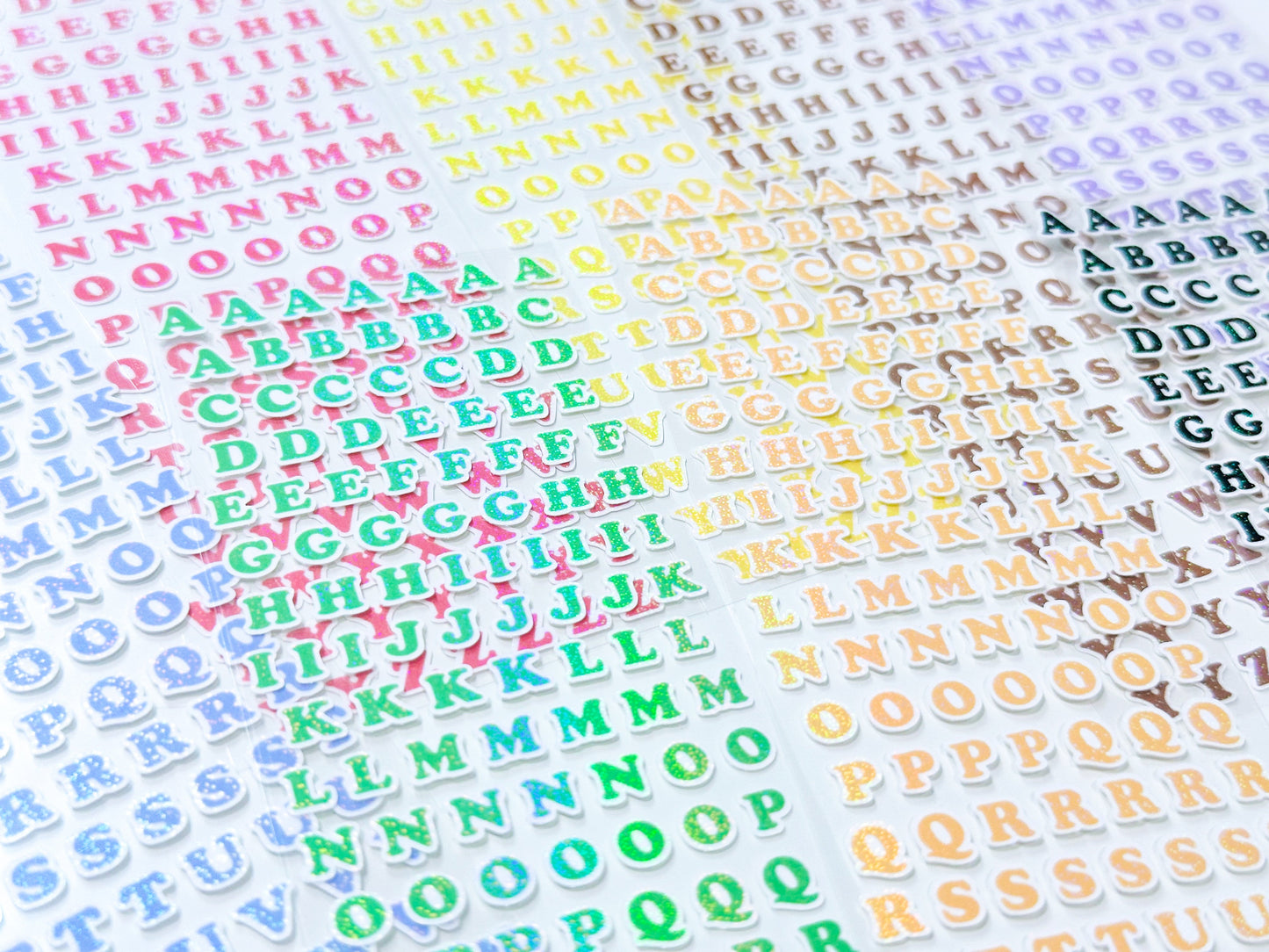 borahstudio Uppercase Alphabet Deco Stickers (9 colors)