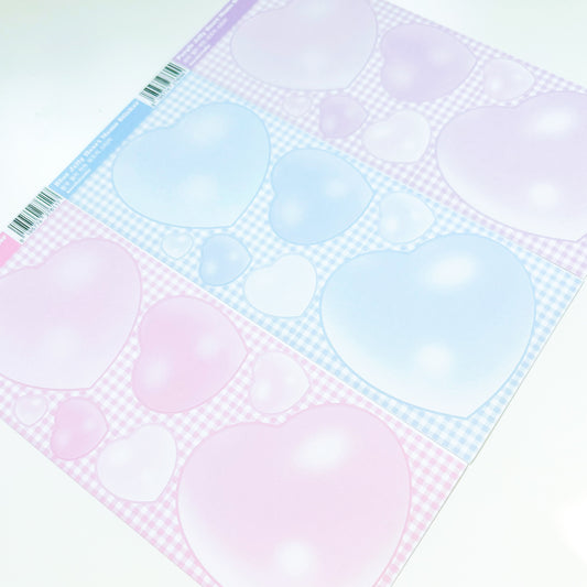 [borahstudio] Jelly Heart Memo Sticker (3 colors)