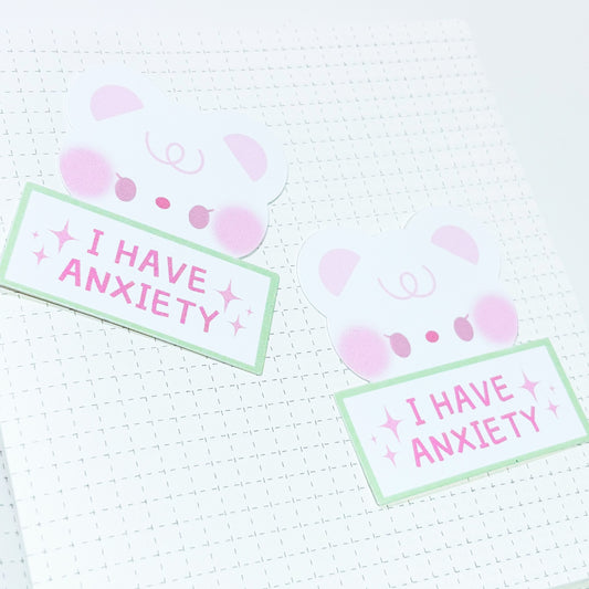 [borahstudio] "I Have Anxiety" Honey Die Cut Sticker