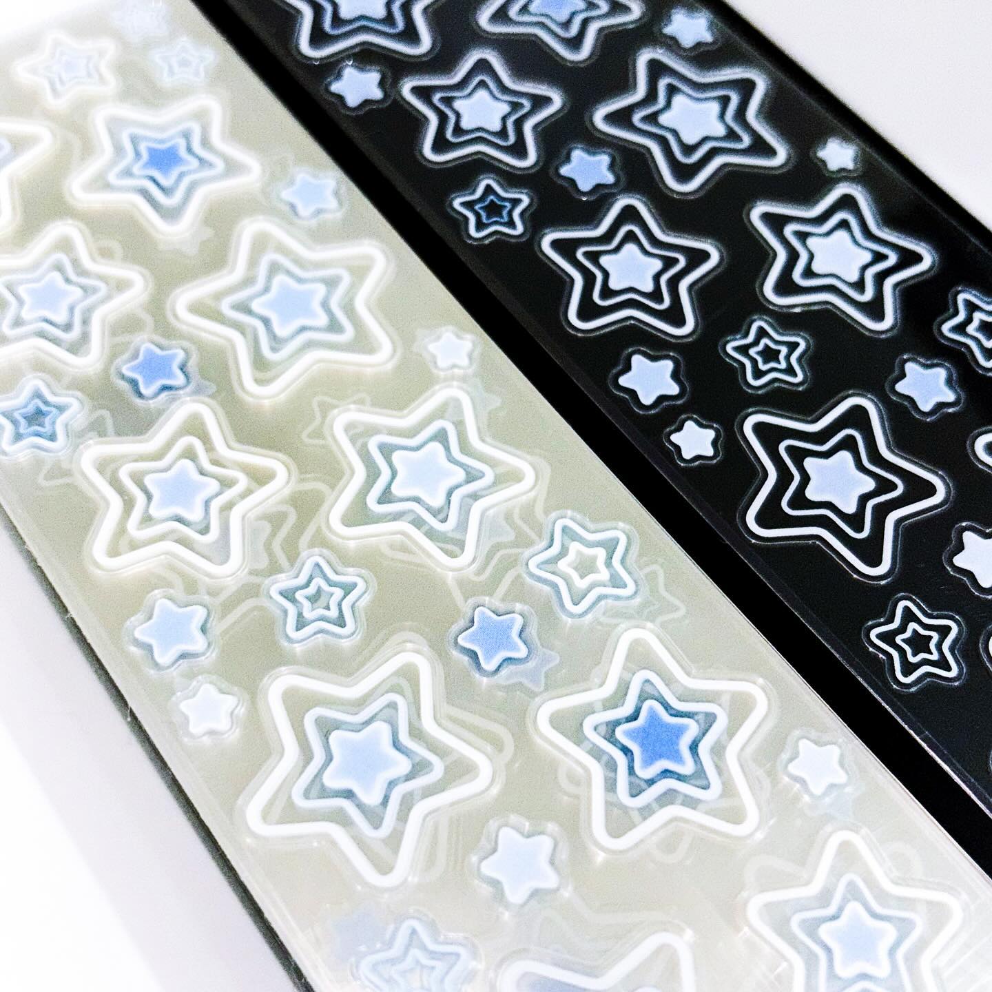 [borahstudio] Shining Star Sticker Sheet (Blue, 2 styles)