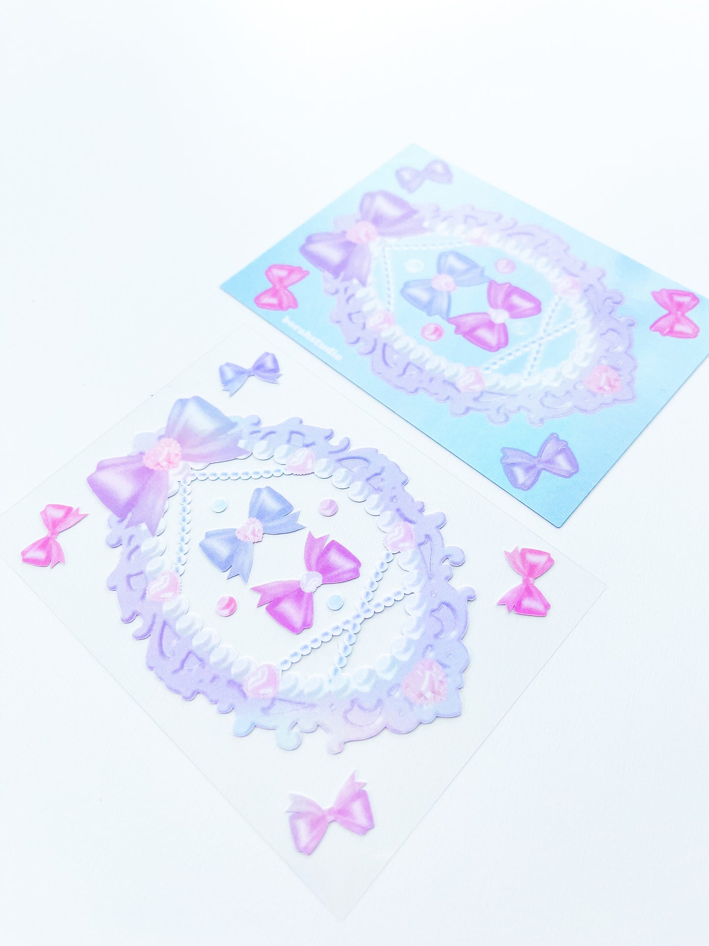 Pastel Purple Elegant Toploader Mirror Frame