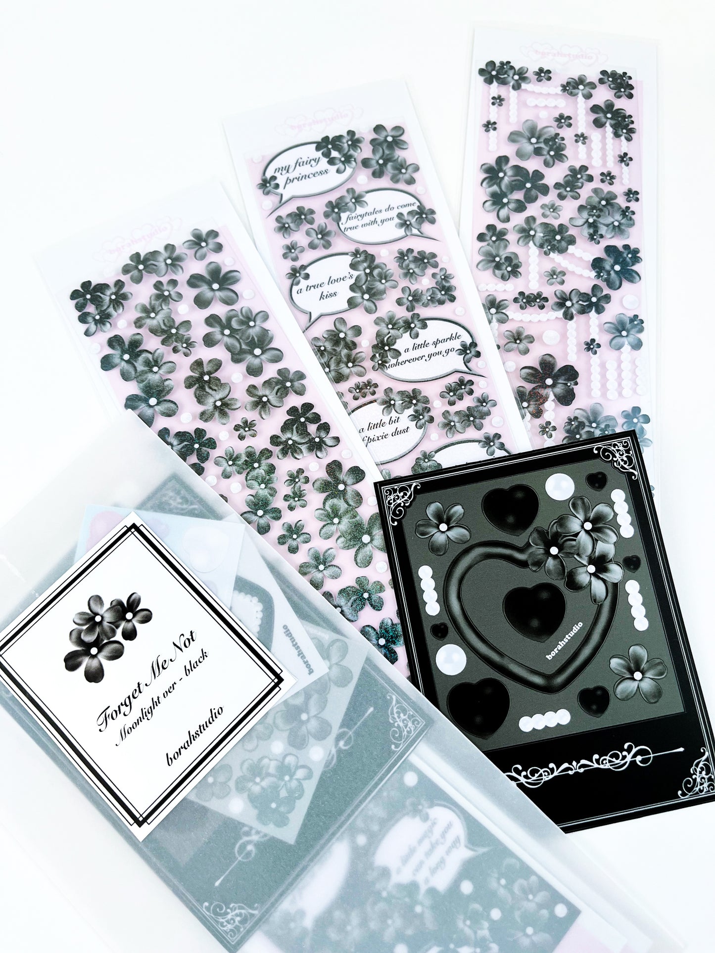 Forget Me Not Sticker Pack (Black)