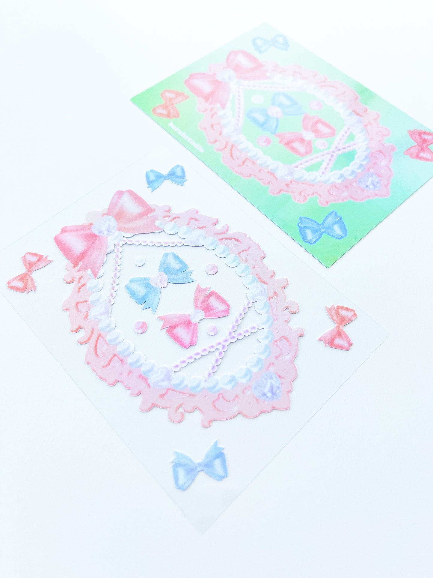 Pastel Coral Elegant Toploader Mirror Frame
