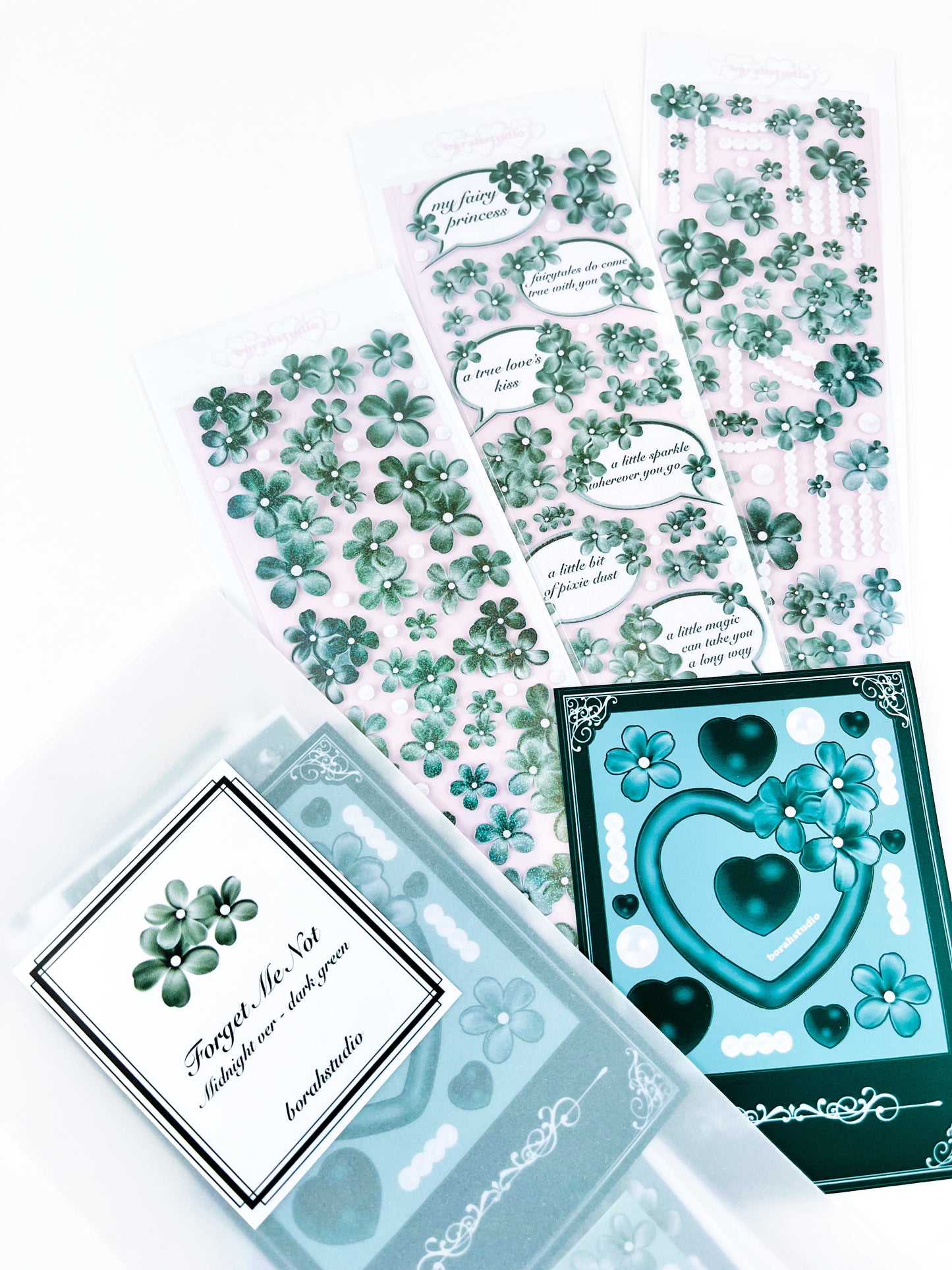 Forget Me Not Sticker Pack (Dark Green)