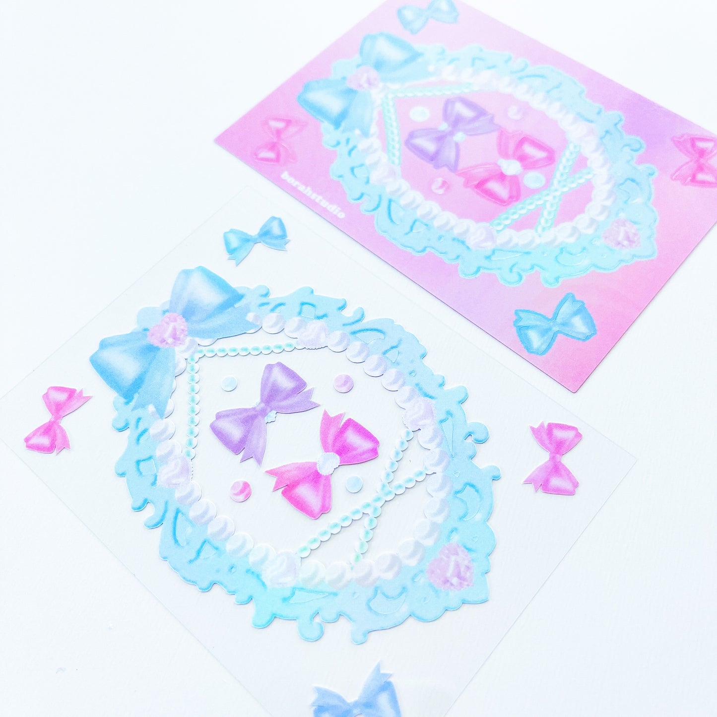 Pastel Blue Elegant Toploader Mirror Frame (B Grade)