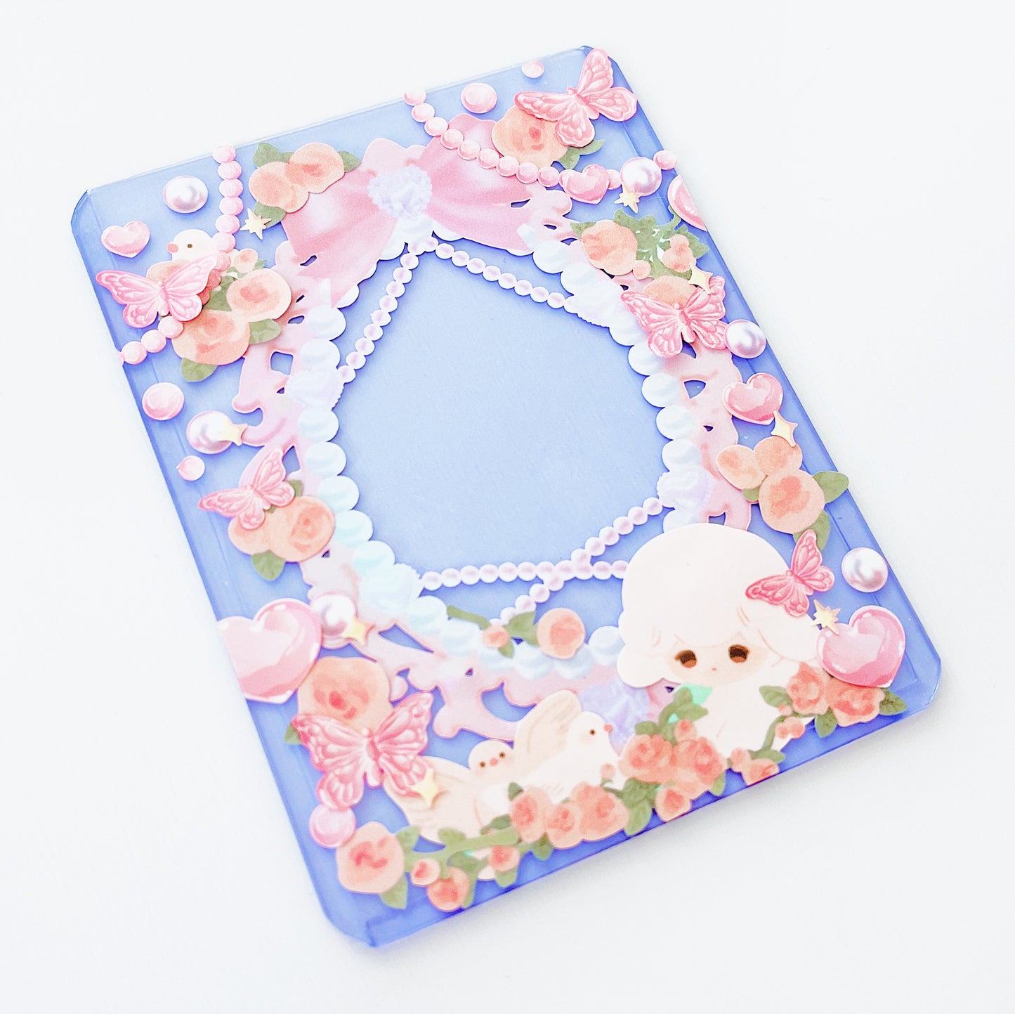 Pastel Coral Elegant Toploader Mirror Frame