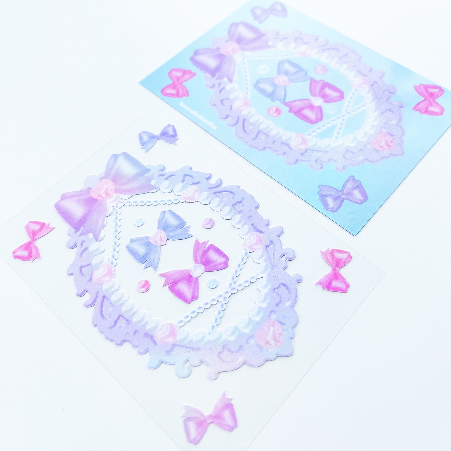 Pastel Purple Elegant Toploader Mirror Frame