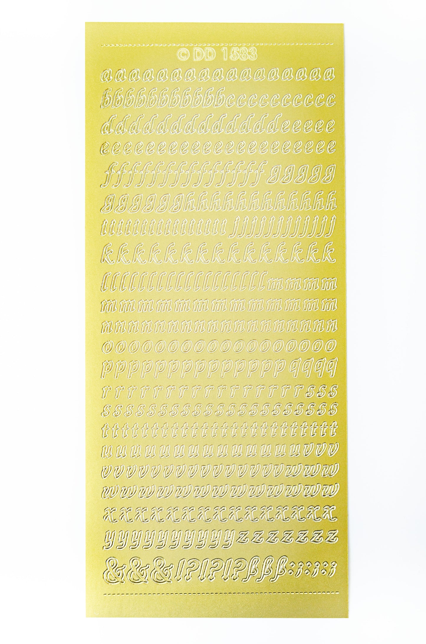 Italic Alphabet (lowercase)