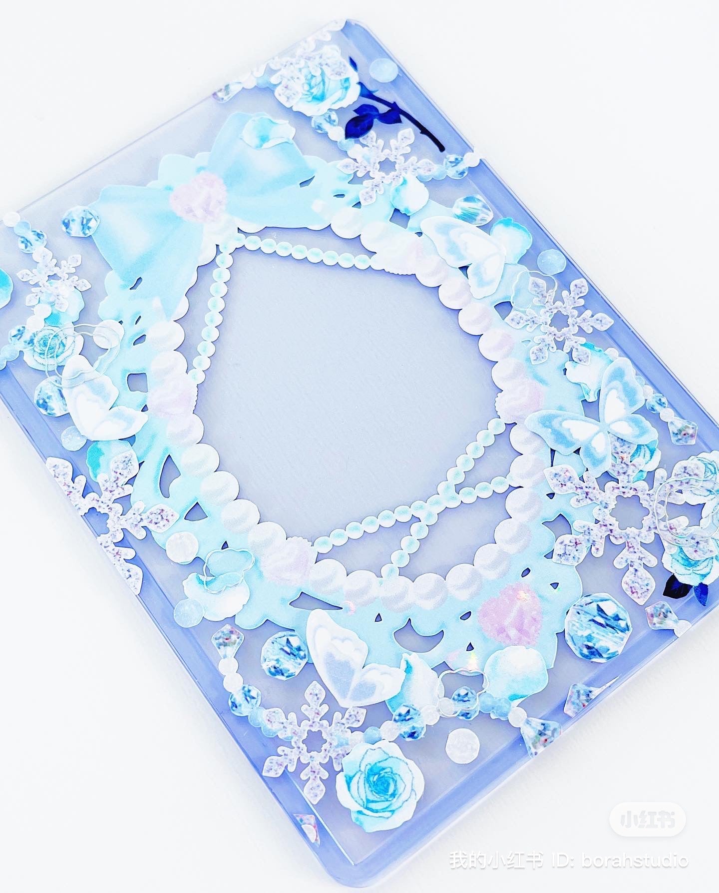 Pastel Blue Elegant Toploader Mirror Frame (B Grade)