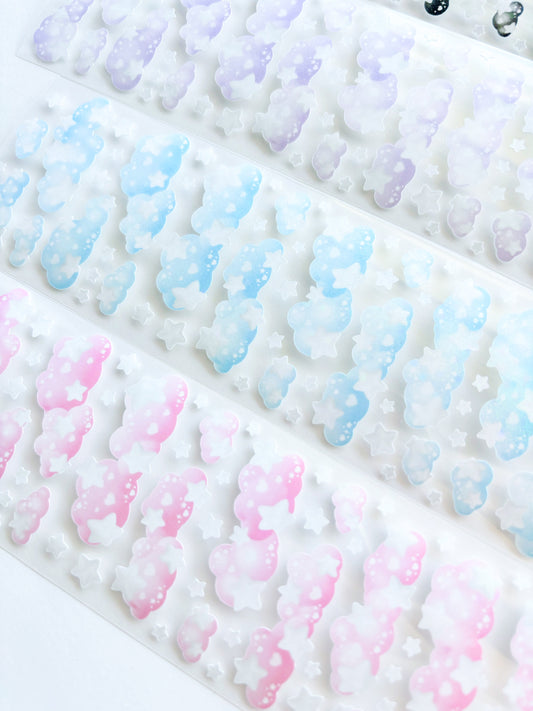 [borahstudio] Dreamy Cloud Clusters Deco Sticker