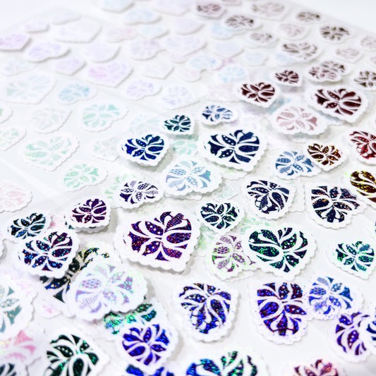 borahstudio Lace Heart Deco Stickers (9 colors)