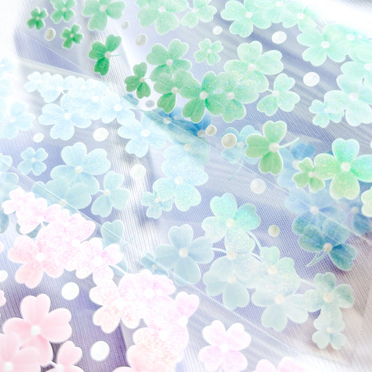 [borahstudio] Pearly Clover Vines V1 Deco Sticker