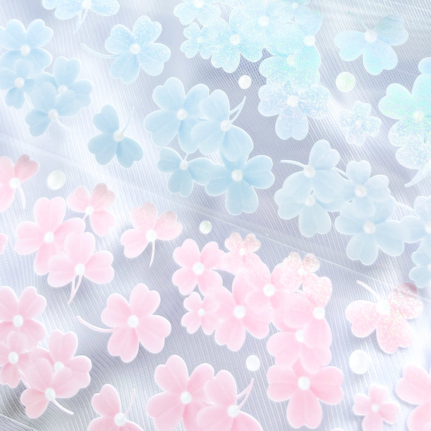 [borahstudio] Pearly Clover Vines V2 Deco Sticker