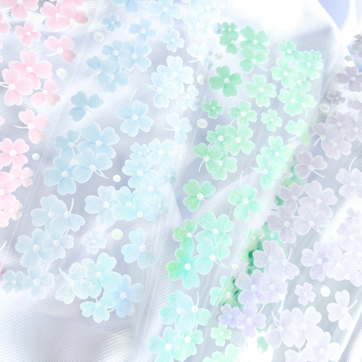 [borahstudio] Pearly Clover Vines V2 Deco Sticker