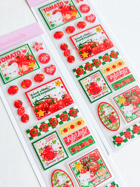 [borahstudio] Honey's Tomato Express Deco Sticker Sheet (2 Options)