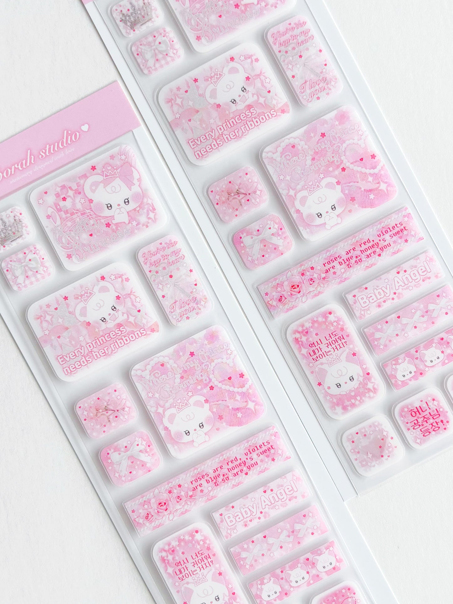 [borahstudio] Pretty Princess Friends Deco Sticker Sheet (2 Options)