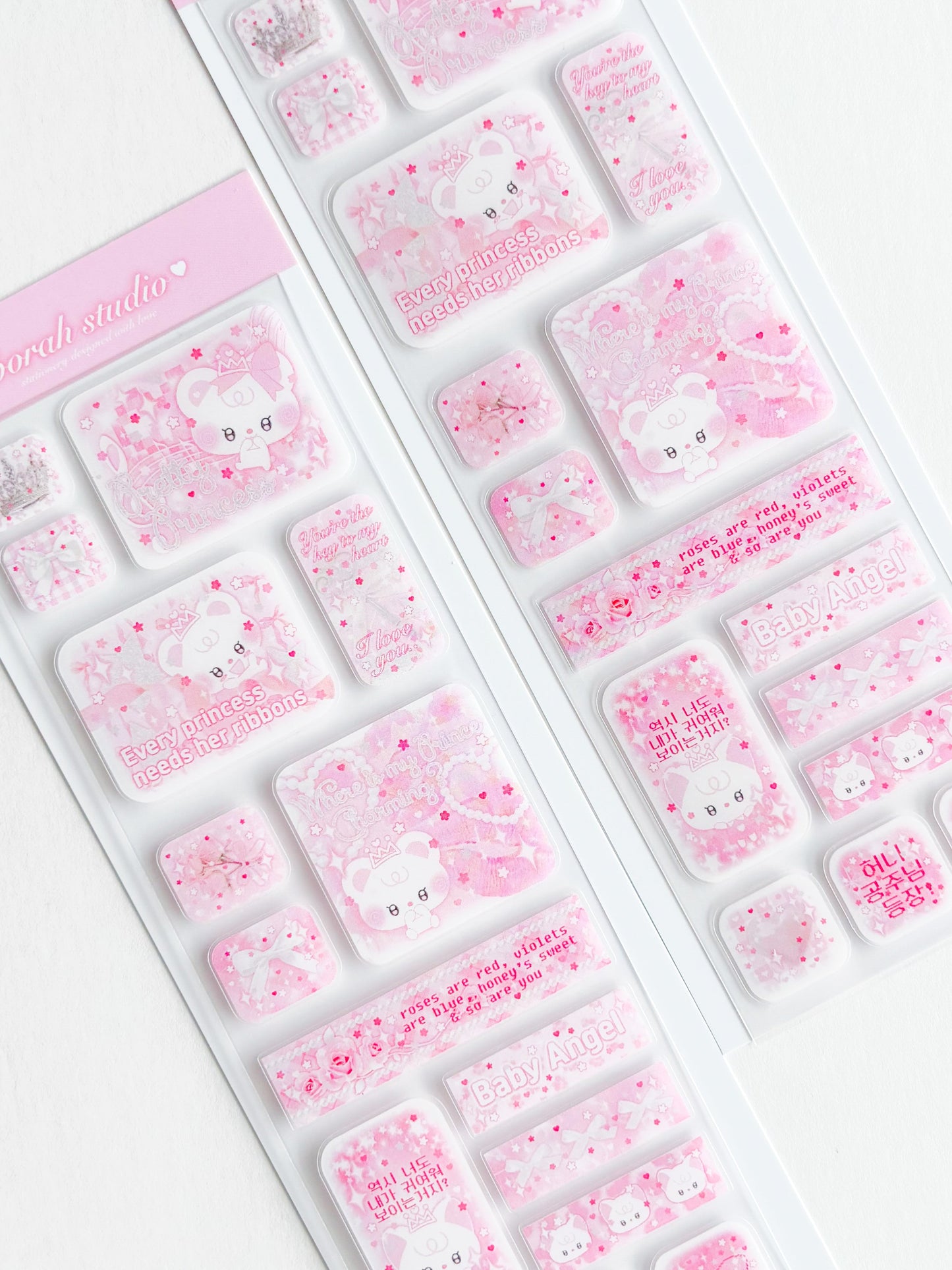 [borahstudio] Pretty Princess Friends Deco Sticker Sheet (2 Options)