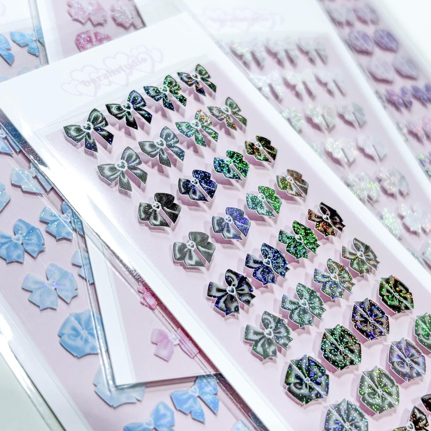 [borahstudio] Pearly Mini Ribbon Deco Sticker Sheet