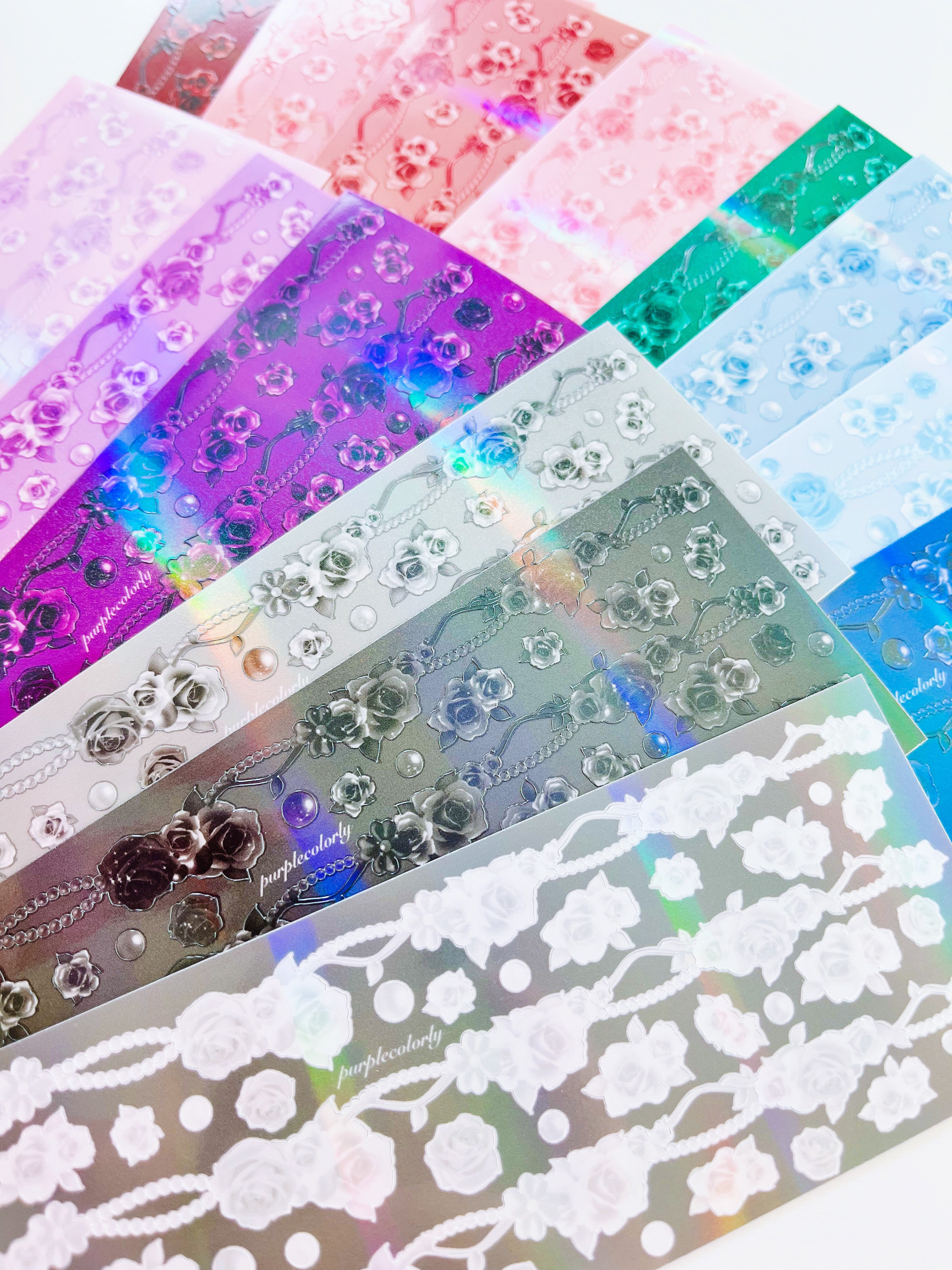 [Purple Colorly] Pearly Rose Chain – Borah Studio