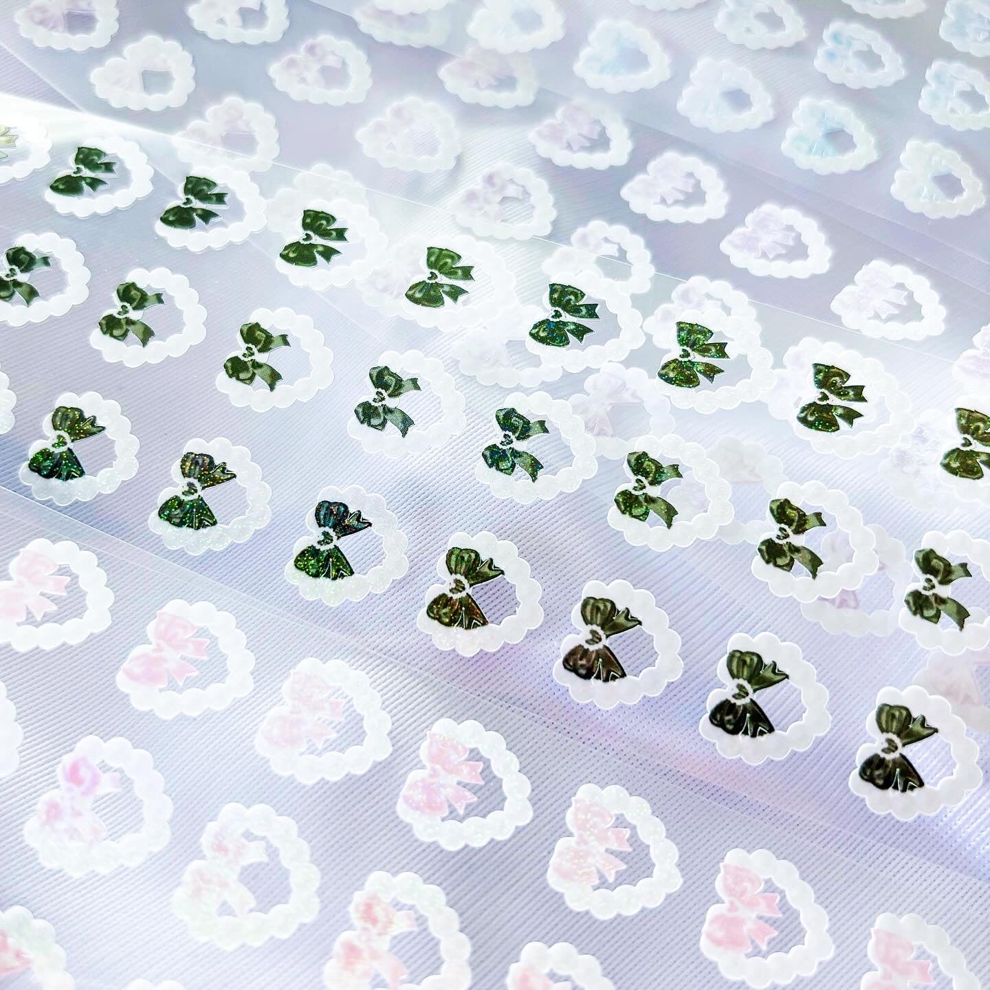 [borahstudio] Pearly Hearts Deco Sticker Sheet