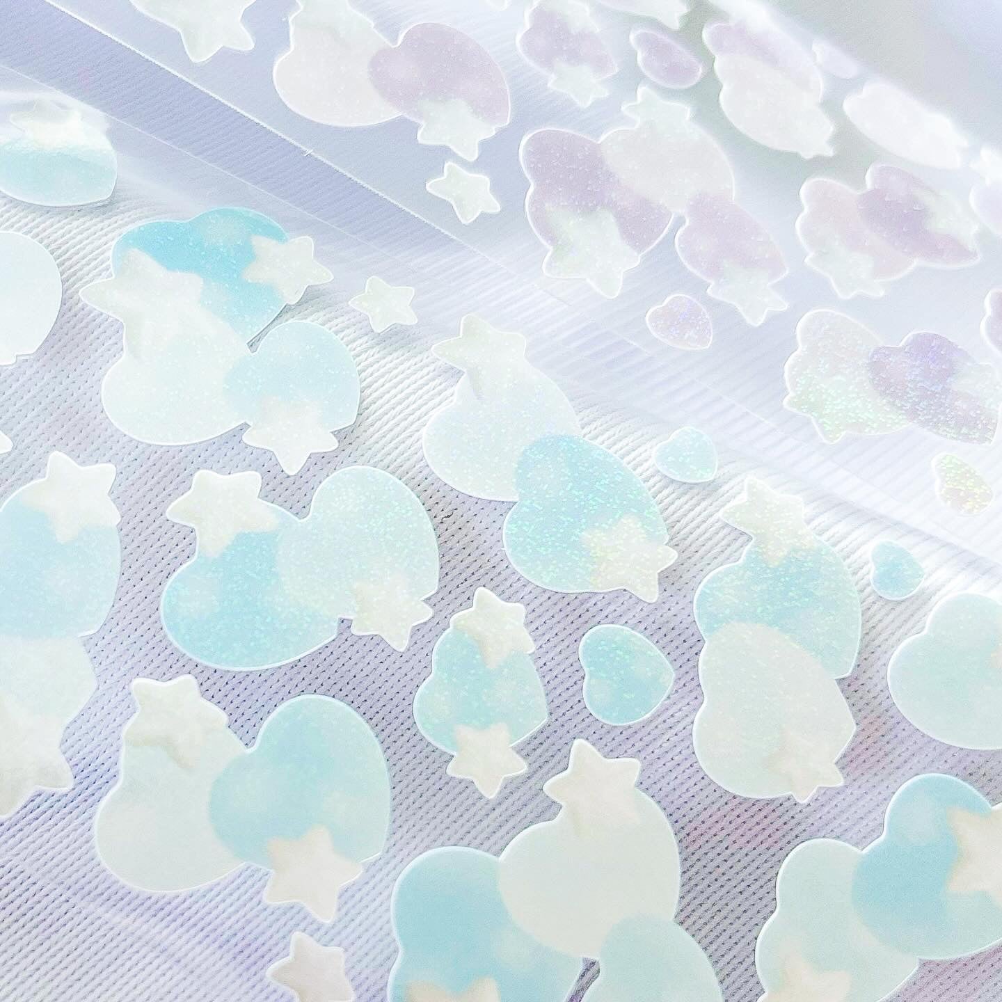 [borahstudio] Starry Jelly Hearts Deco Sticker Sheet