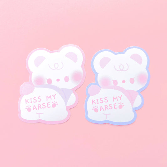 [borahstudio] "Kiss My Arse" Honey Die Cut Sticker