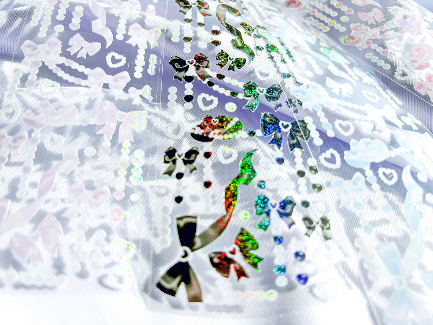 [borahstudio] Pearly Ribbon Deco Sticker Sheet