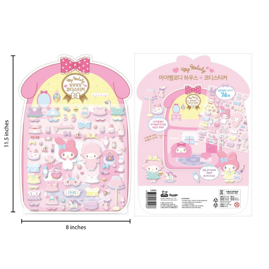 [SanrioKorea] LARGE Sanrio Character House 3D Puffy Stickers