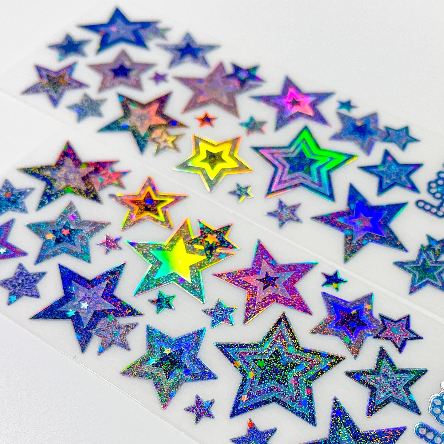 [borahstudio] Denim Stars Deco Sticker (Metallic)