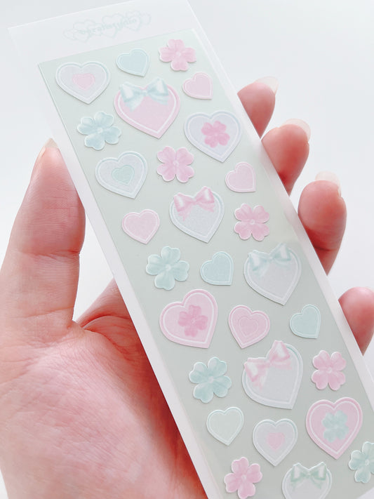 Clover Hearts Deco Sticker