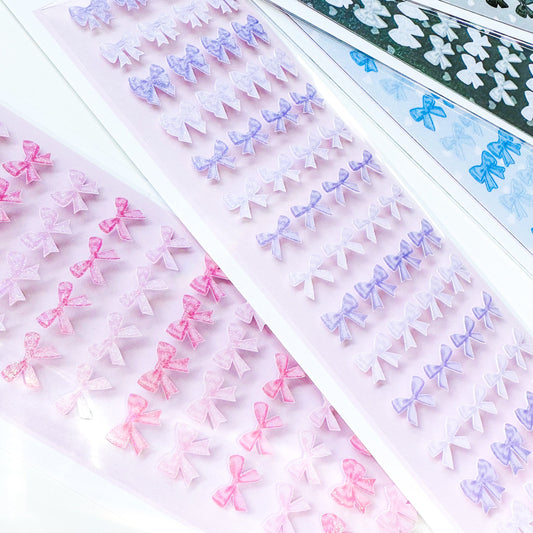 [borahstudio] Mini Ribbon Bows Sticker Sheet