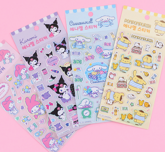 [Sanrio Korea] Enamel Deco Sticker (4 styles)